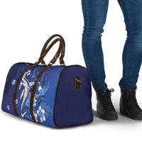 Personalized Hawaiian Maori Hammerhead Shark Travel Bag Polu Plumeria LT9 - Polynesian Pride