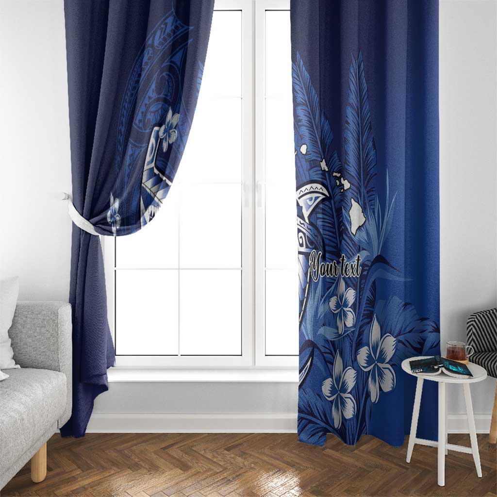 Personalized Hawaiian Maori Hammerhead Shark Window Curtain Polu Plumeria LT9 - Polynesian Pride