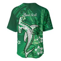 Personalized Hawaiian Maori Hammerhead Shark Baseball Jersey Omaomao Plumeria LT9 - Polynesian Pride