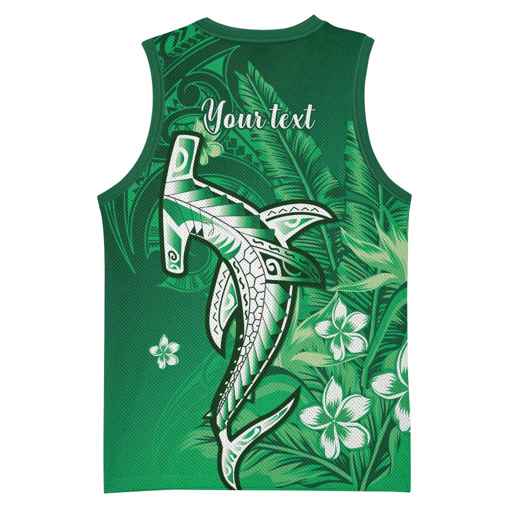 Personalized Hawaiian Maori Hammerhead Shark Basketball Jersey Omaomao Plumeria LT9 - Polynesian Pride