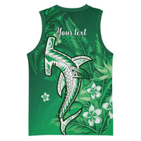 Personalized Hawaiian Maori Hammerhead Shark Basketball Jersey Omaomao Plumeria LT9 - Polynesian Pride