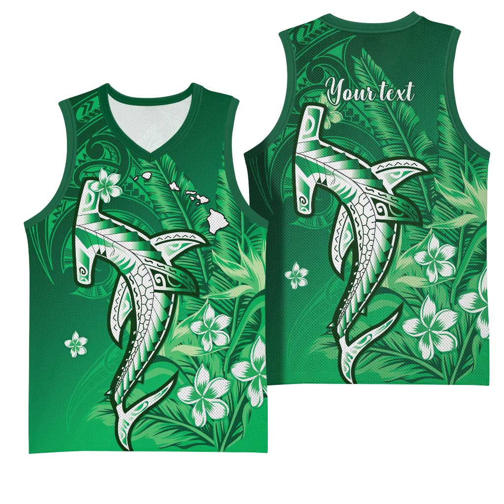 Personalized Hawaiian Maori Hammerhead Shark Basketball Jersey Omaomao Plumeria LT9 - Polynesian Pride