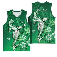 Personalized Hawaiian Maori Hammerhead Shark Basketball Jersey Omaomao Plumeria LT9 - Polynesian Pride