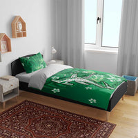 Personalized Hawaiian Maori Hammerhead Shark Bedding Set Omaomao Plumeria - Polynesian Pride