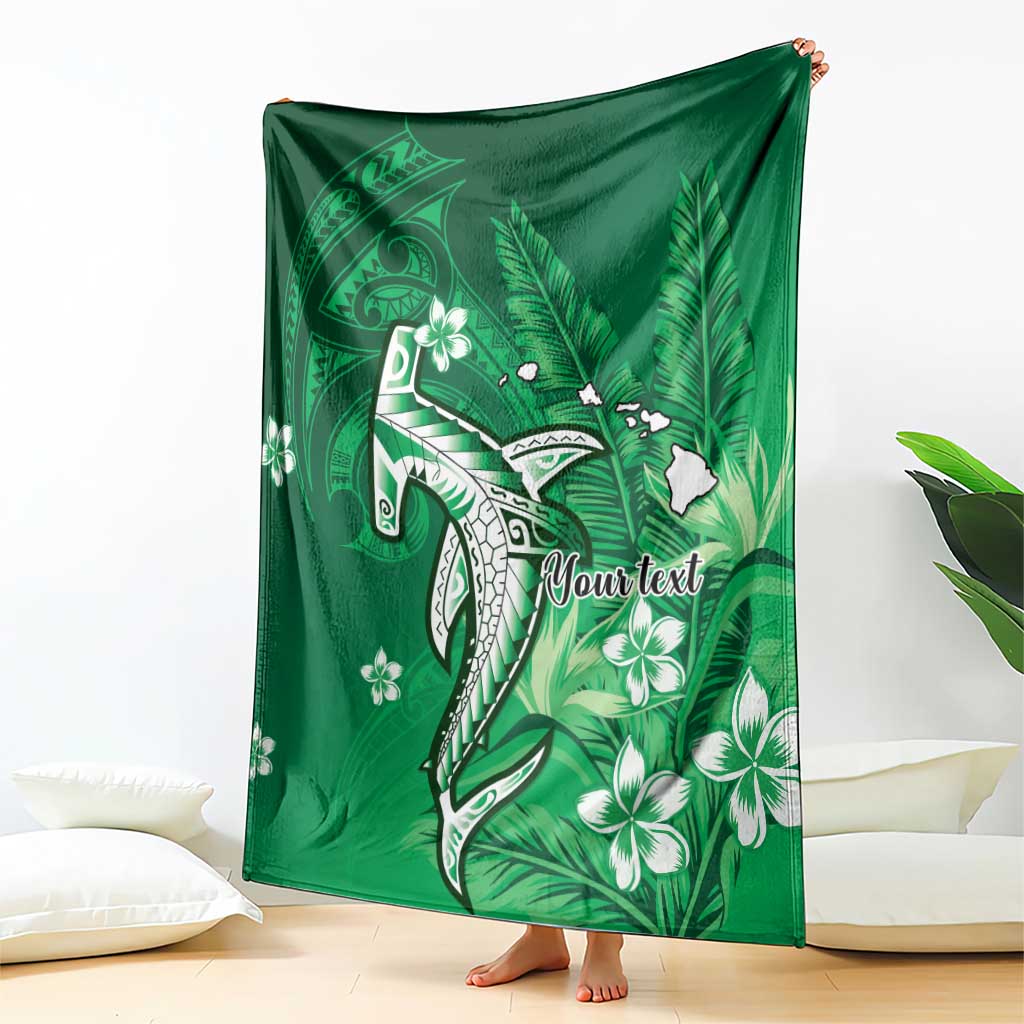 Personalized Hawaiian Maori Hammerhead Shark Blanket Omaomao Plumeria LT9 - Polynesian Pride