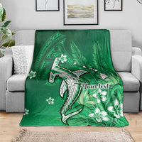Personalized Hawaiian Maori Hammerhead Shark Blanket Omaomao Plumeria LT9 - Polynesian Pride