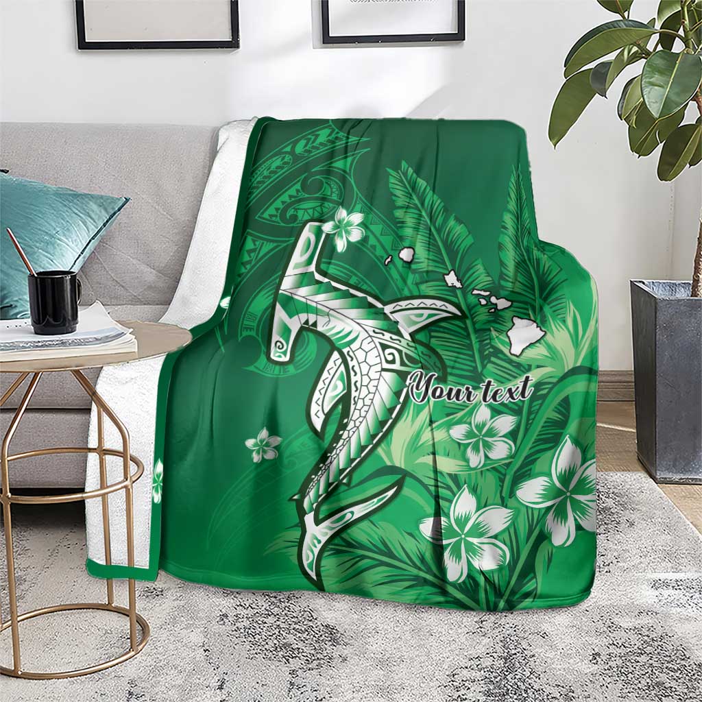 Personalized Hawaiian Maori Hammerhead Shark Blanket Omaomao Plumeria LT9 - Polynesian Pride