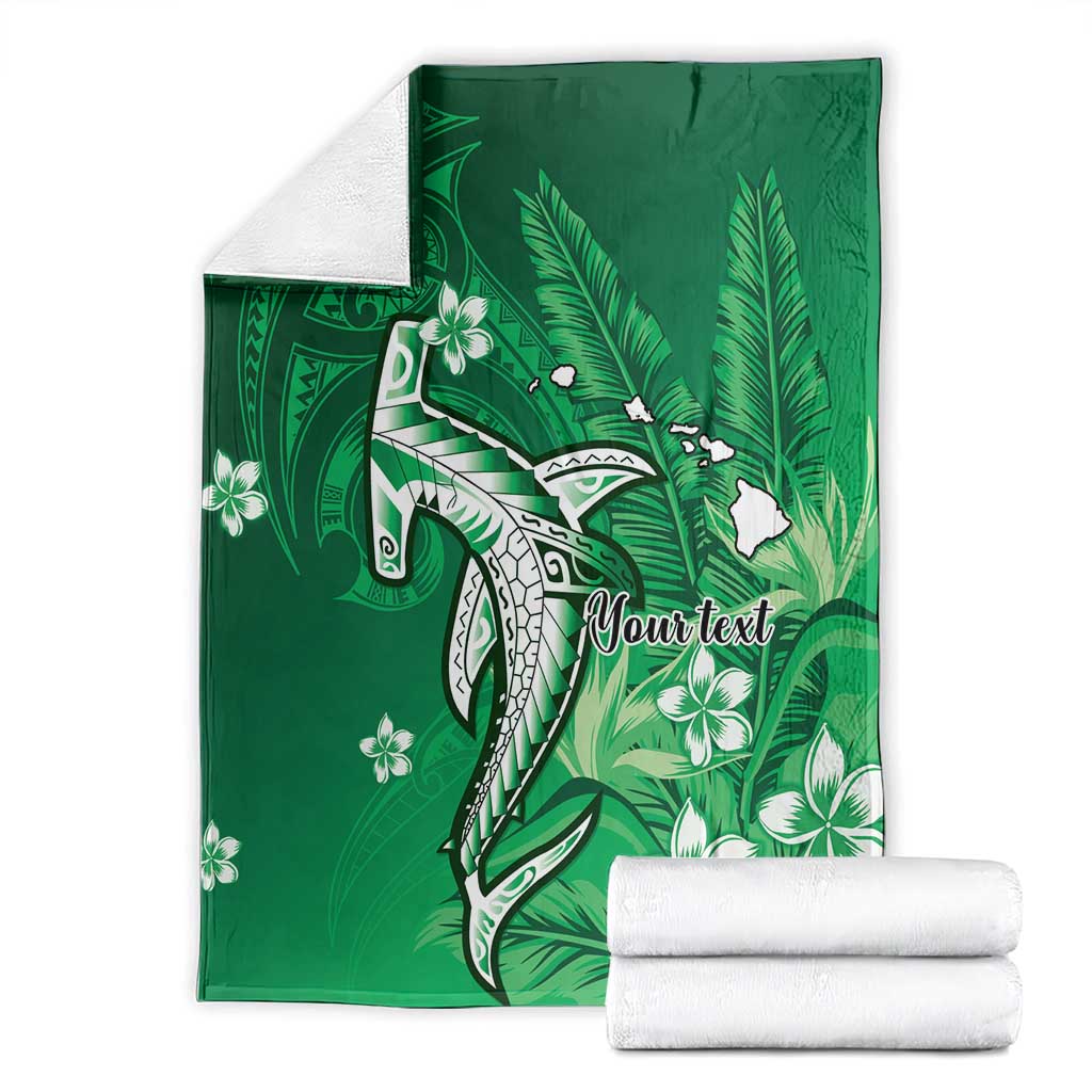 Personalized Hawaiian Maori Hammerhead Shark Blanket Omaomao Plumeria LT9 - Polynesian Pride