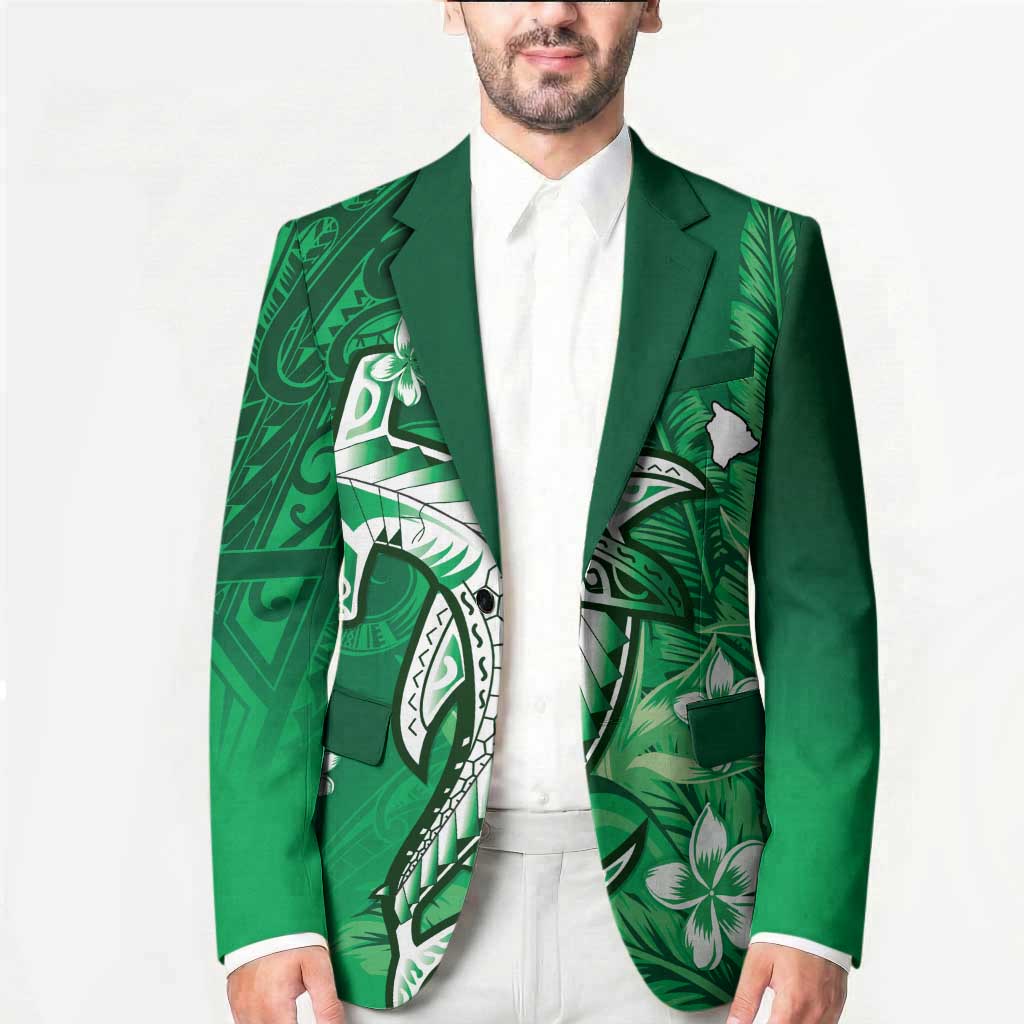 Personalized Hawaiian Maori Hammerhead Shark Blazer Omaomao Plumeria LT9 - Polynesian Pride