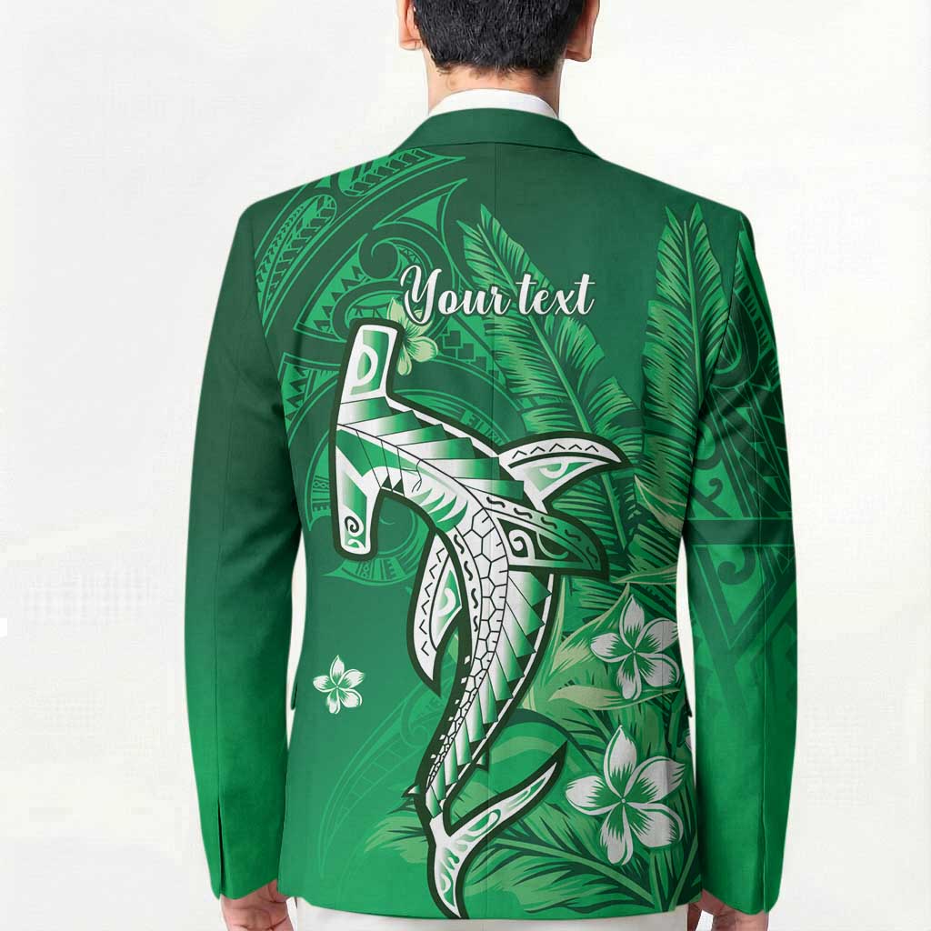 Personalized Hawaiian Maori Hammerhead Shark Blazer Omaomao Plumeria LT9 - Polynesian Pride