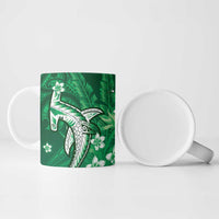 Personalized Hawaiian Maori Hammerhead Shark Ceramic Mug Omaomao Plumeria LT9 - Polynesian Pride