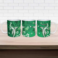 Personalized Hawaiian Maori Hammerhead Shark Ceramic Mug Omaomao Plumeria LT9 - Polynesian Pride