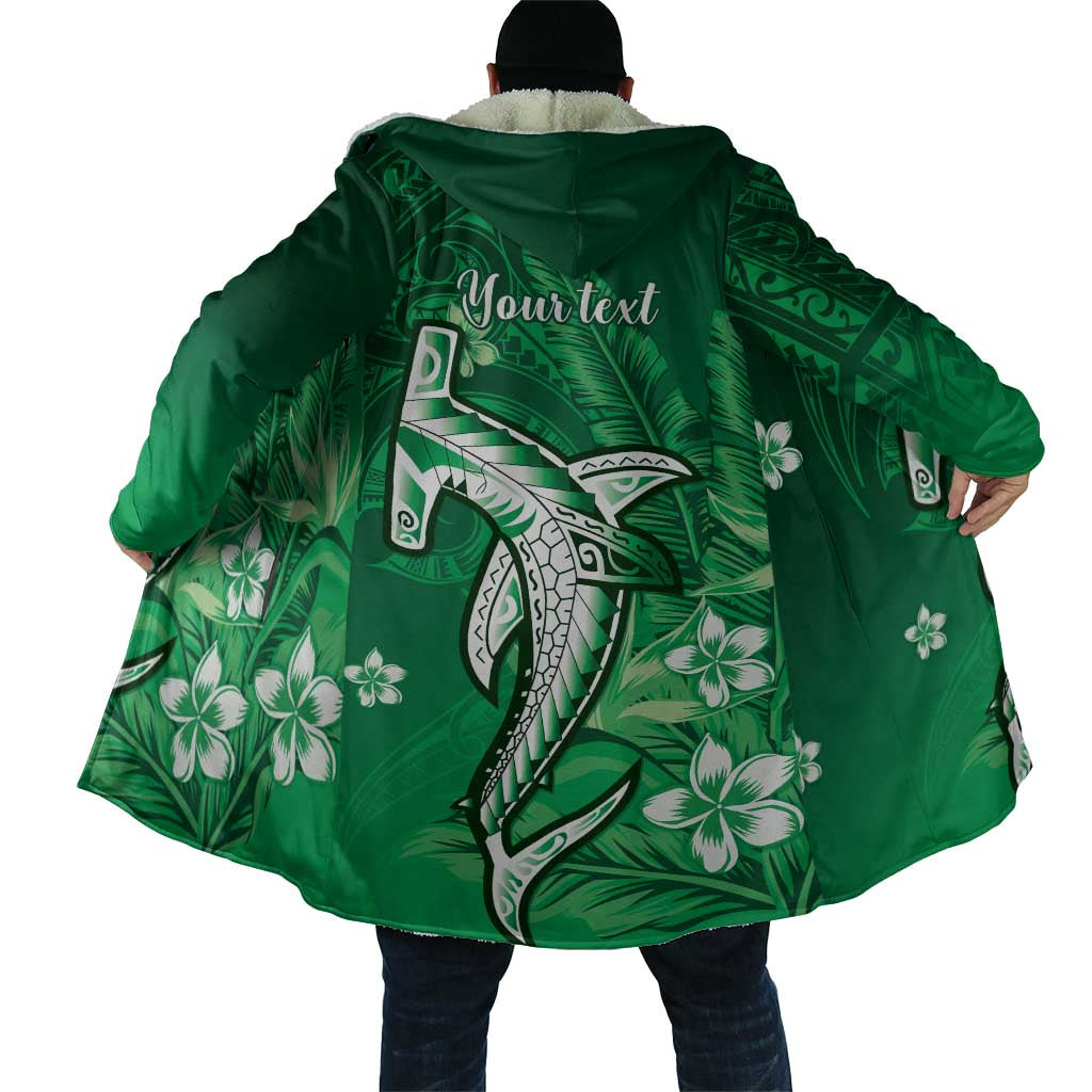 Personalized Hawaiian Maori Hammerhead Shark Cloak Omaomao Plumeria LT9 - Polynesian Pride