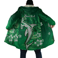 Personalized Hawaiian Maori Hammerhead Shark Cloak Omaomao Plumeria LT9 - Polynesian Pride