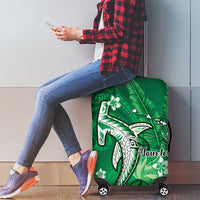 Personalized Hawaiian Maori Hammerhead Shark Luggage Cover Omaomao Plumeria LT9 - Polynesian Pride