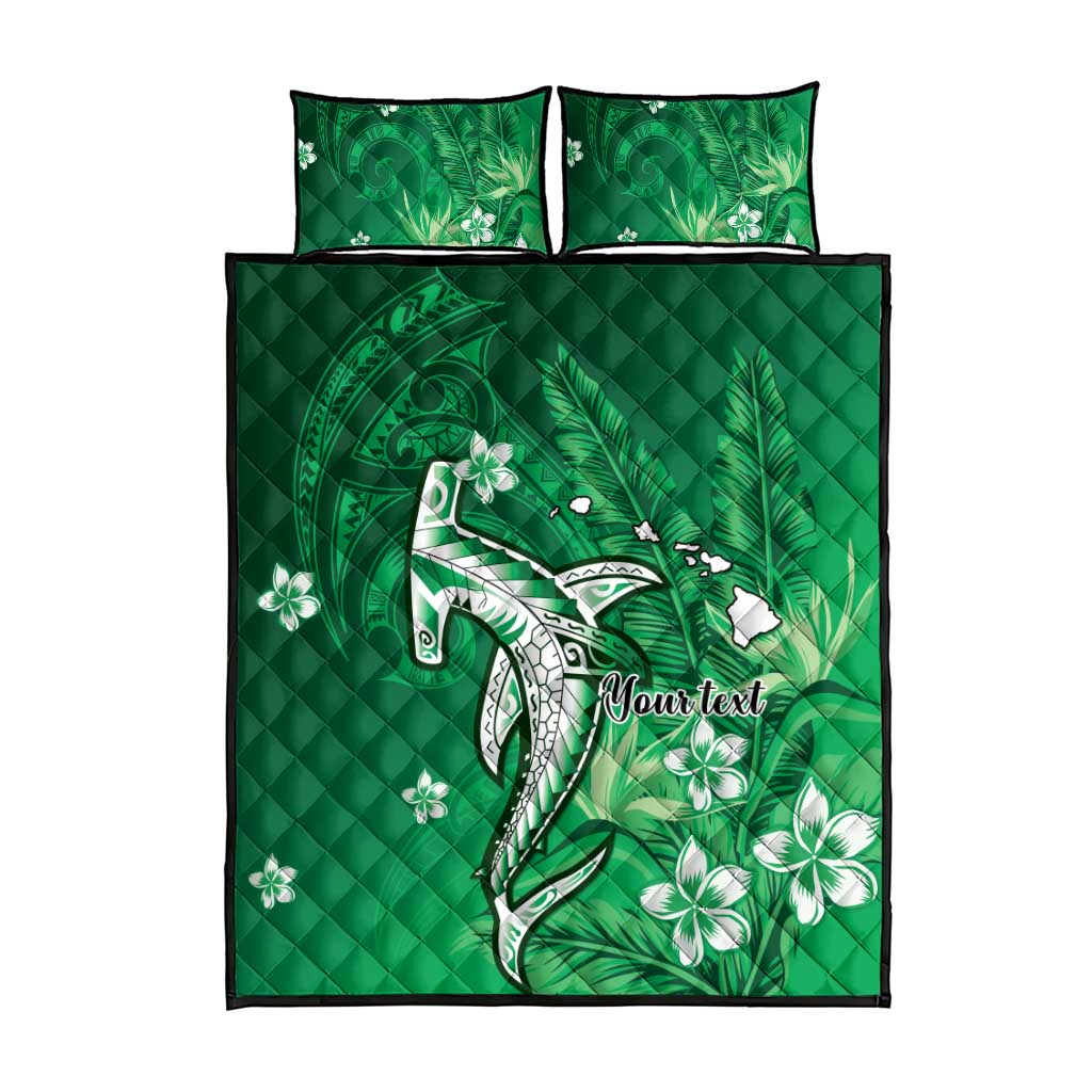 Personalized Hawaiian Maori Hammerhead Shark Quilt Bed Set Omaomao Plumeria LT9 - Polynesian Pride