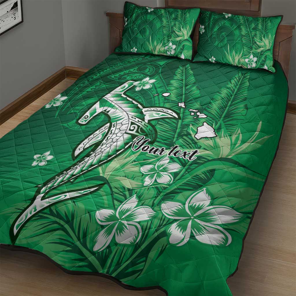 Personalized Hawaiian Maori Hammerhead Shark Quilt Bed Set Omaomao Plumeria LT9 - Polynesian Pride