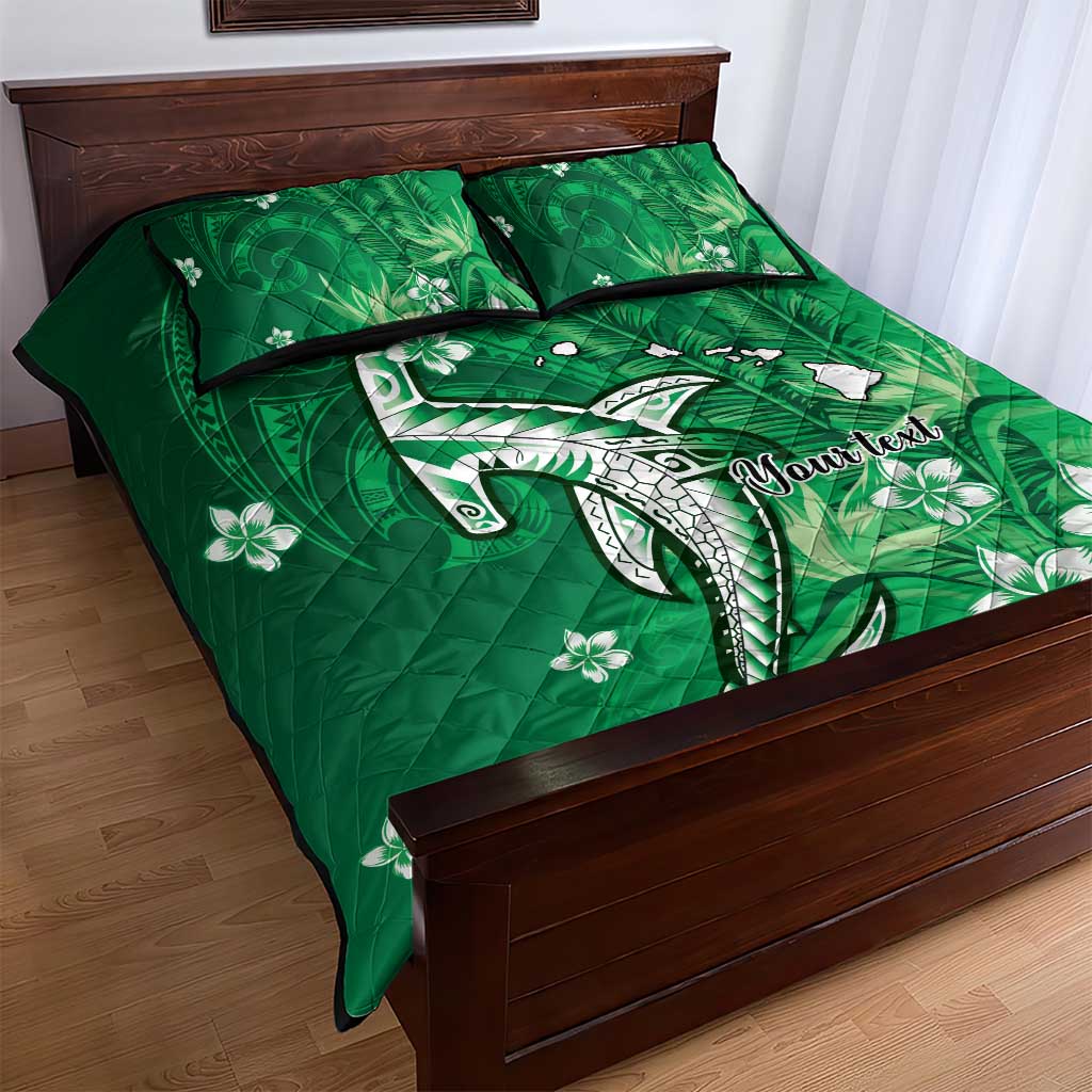 Personalized Hawaiian Maori Hammerhead Shark Quilt Bed Set Omaomao Plumeria LT9 - Polynesian Pride