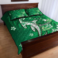 Personalized Hawaiian Maori Hammerhead Shark Quilt Bed Set Omaomao Plumeria LT9 - Polynesian Pride