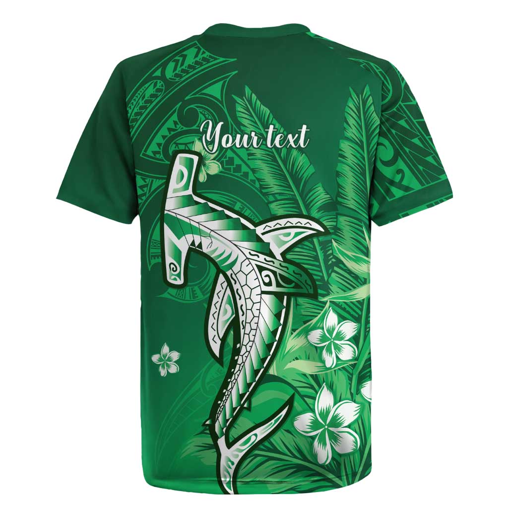 Personalized Hawaiian Maori Hammerhead Shark Rugby Jersey Omaomao Plumeria LT9 - Polynesian Pride