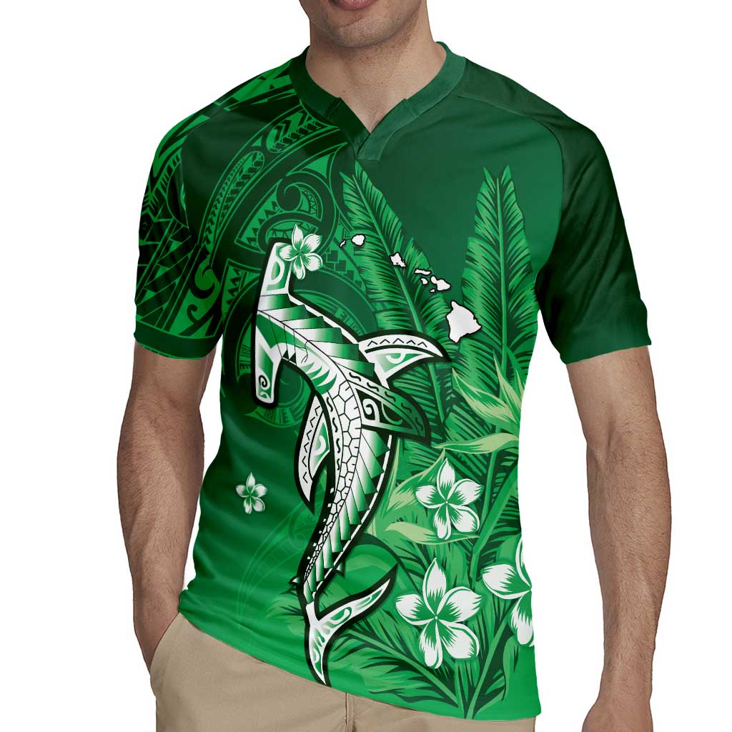 Personalized Hawaiian Maori Hammerhead Shark Rugby Jersey Omaomao Plumeria LT9 - Polynesian Pride