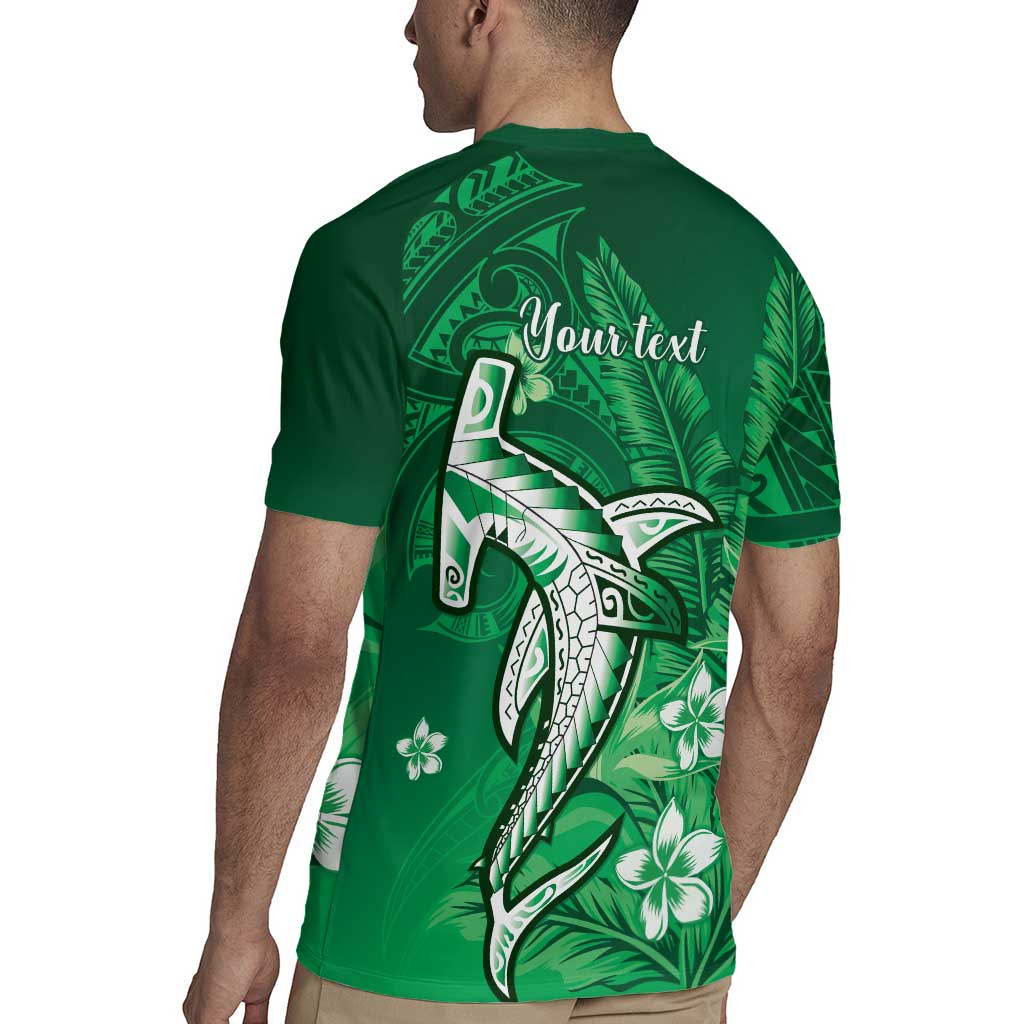 Personalized Hawaiian Maori Hammerhead Shark Rugby Jersey Omaomao Plumeria LT9 - Polynesian Pride