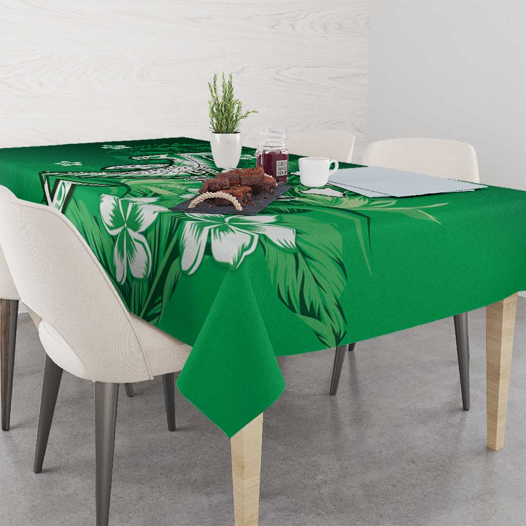 Personalized Hawaiian Maori Hammerhead Shark Tablecloth Omaomao Plumeria LT9 - Polynesian Pride