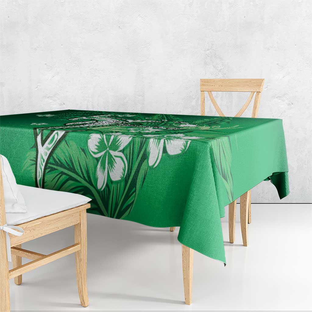 Personalized Hawaiian Maori Hammerhead Shark Tablecloth Omaomao Plumeria LT9 - Polynesian Pride