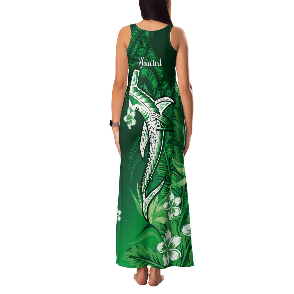 Personalized Hawaiian Maori Hammerhead Shark Tank Maxi Dress Omaomao Plumeria LT9 - Polynesian Pride