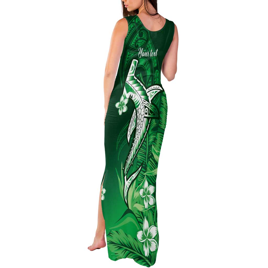Personalized Hawaiian Maori Hammerhead Shark Tank Maxi Dress Omaomao Plumeria LT9 - Polynesian Pride