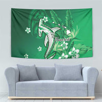Personalized Hawaiian Maori Hammerhead Shark Tapestry Omaomao Plumeria LT9 - Polynesian Pride