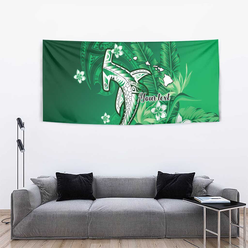 Personalized Hawaiian Maori Hammerhead Shark Tapestry Omaomao Plumeria LT9 - Polynesian Pride