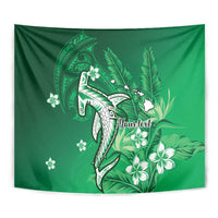 Personalized Hawaiian Maori Hammerhead Shark Tapestry Omaomao Plumeria LT9 - Polynesian Pride