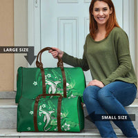 Personalized Hawaiian Maori Hammerhead Shark Travel Bag Omaomao Plumeria LT9 - Polynesian Pride