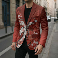 Personalized Hawaiian Maori Hammerhead Shark Blazer Ulaula Plumeria LT9 - Polynesian Pride