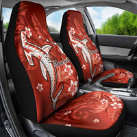 Personalized Hawaiian Maori Hammerhead Shark Car Seat Cover Ulaula Plumeria LT9 - Polynesian Pride
