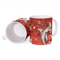 Personalized Hawaiian Maori Hammerhead Shark Ceramic Mug Ulaula Plumeria LT9 - Polynesian Pride