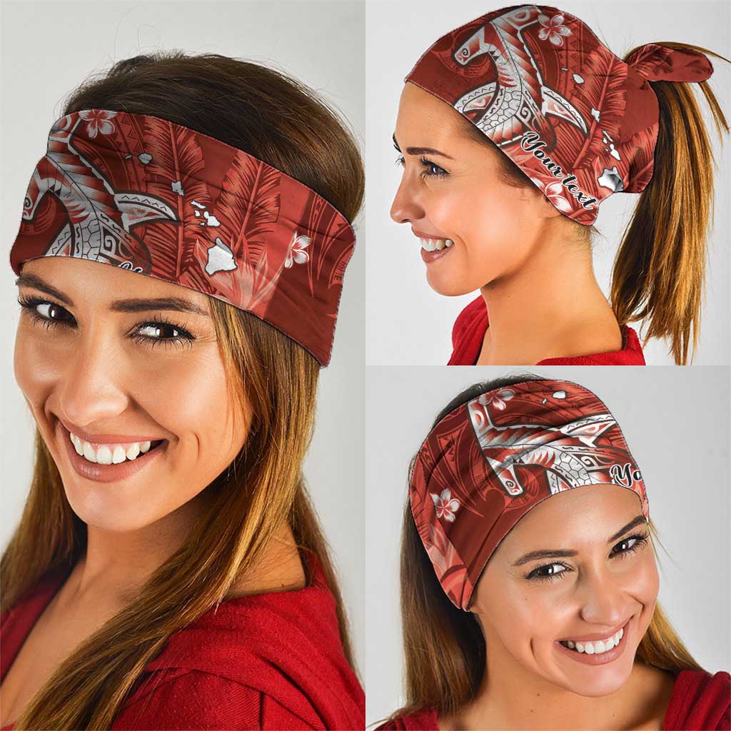 Personalized Hawaiian Maori Hammerhead Shark Neck Gaiter Ulaula Plumeria LT9 - Polynesian Pride