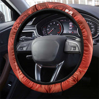 Hawaiian Maori Hammerhead Shark Steering Wheel Cover Ulaula Plumeria LT9 - Polynesian Pride