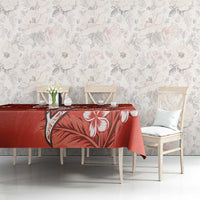 Personalized Hawaiian Maori Hammerhead Shark Tablecloth Ulaula Plumeria LT9 - Polynesian Pride