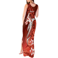 Personalized Hawaiian Maori Hammerhead Shark Tank Maxi Dress Ulaula Plumeria LT9 - Polynesian Pride