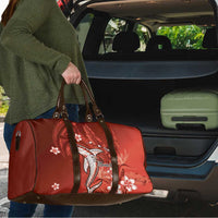 Personalized Hawaiian Maori Hammerhead Shark Travel Bag Ulaula Plumeria LT9 - Polynesian Pride