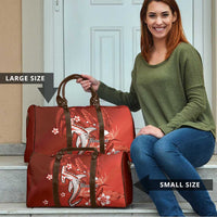 Personalized Hawaiian Maori Hammerhead Shark Travel Bag Ulaula Plumeria LT9 - Polynesian Pride
