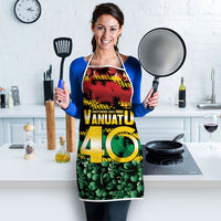 Vanuatu 46th Year Anniversary Apron 30 July 1980 Hibiscus Seamless Pattern LT9 - Polynesian Pride