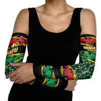 Vanuatu 46th Year Anniversary Arm Sleeves 30 July 1980 Hibiscus Seamless Pattern LT9 - Polynesian Pride