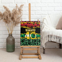 Vanuatu 46th Year Anniversary Canvas Wall Art 30 July 1980 Hibiscus Seamless Pattern LT9 - Polynesian Pride