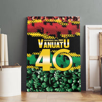 Vanuatu 46th Year Anniversary Canvas Wall Art 30 July 1980 Hibiscus Seamless Pattern LT9 - Polynesian Pride