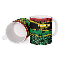 Vanuatu 46th Year Anniversary Ceramic Mug 30 July 1980 Hibiscus Seamless Pattern LT9 - Polynesian Pride
