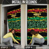 Vanuatu 46th Year Anniversary Door Cover 30 July 1980 Hibiscus Seamless Pattern LT9 - Polynesian Pride