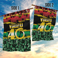 Vanuatu 46th Year Anniversary Garden Flag 30 July 1980 Hibiscus Seamless Pattern LT9 - Polynesian Pride